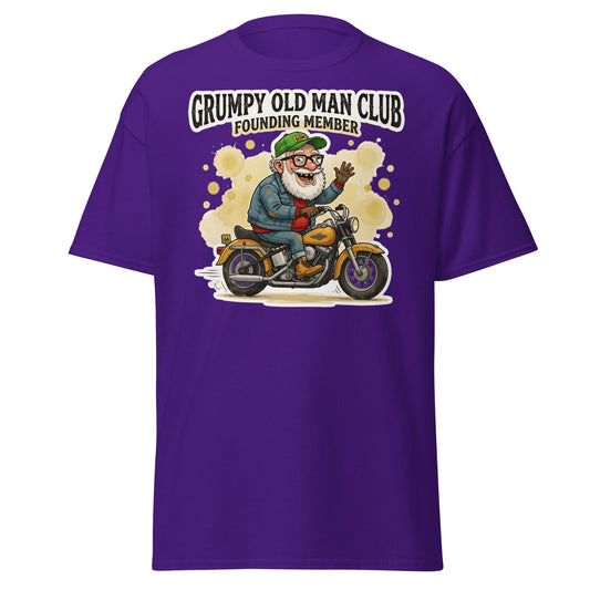 Grumpy Old Man Club Founding Member T-Shirt - Purple - T-Shirts Online