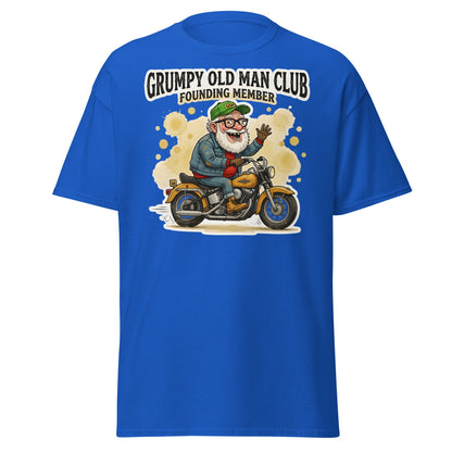 Grumpy Old Man Club Founding Member T-Shirt - Royal - T-Shirts Online