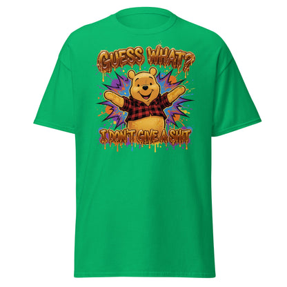 Guess What? I Don't Give a Shit Pooh T-Shirt | Funny Adult Tee - Irish Green - T-Shirts Online