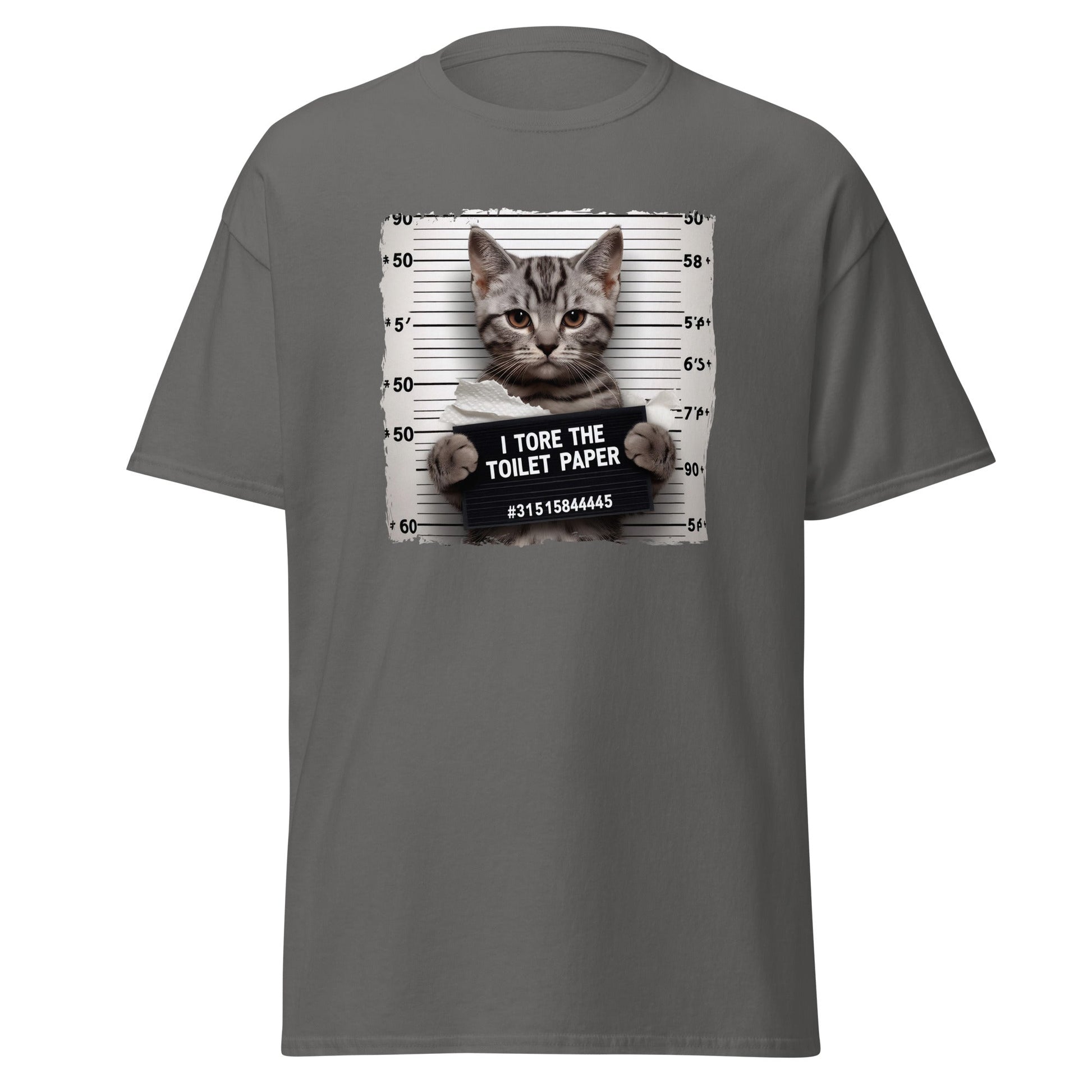 Guilty Cat | Funny Cat T-Shirt - Charcoal - T-Shirts Online