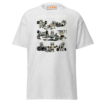 Gym Bandits Raccoon Workout T-Shirt - Ash - T-Shirts Online