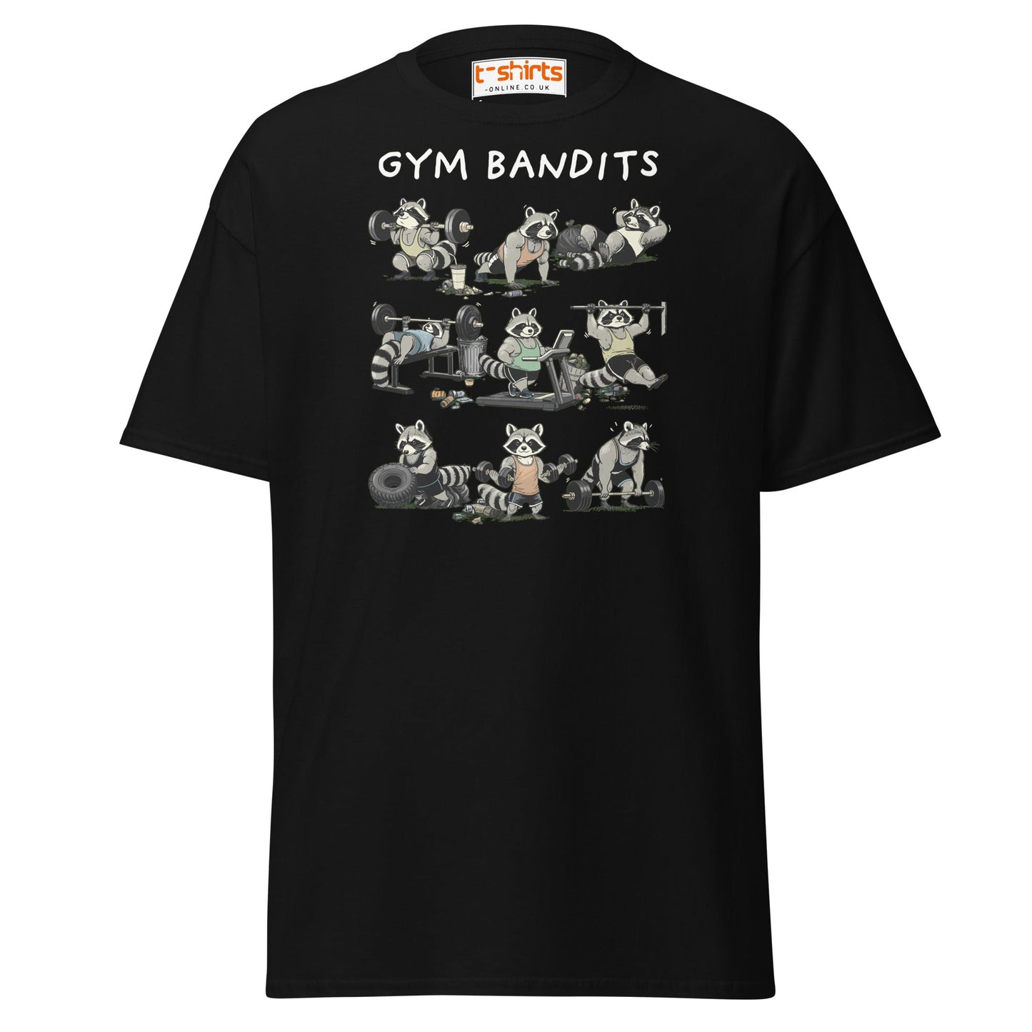 Gym Bandits Raccoon Workout T-Shirt - Black - T-Shirts Online