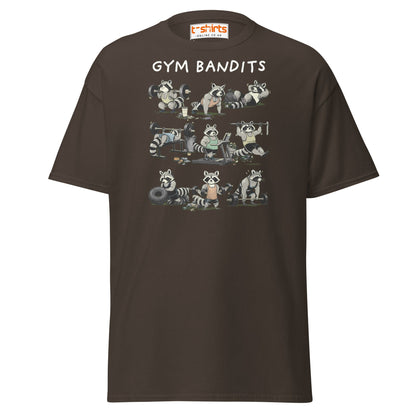 Gym Bandits Raccoon Workout T-Shirt - Dark Chocolate - T-Shirts Online