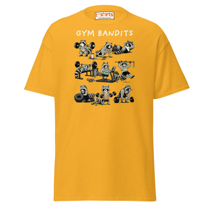 Gym Bandits Raccoon Workout T-Shirt - Gold - T-Shirts Online