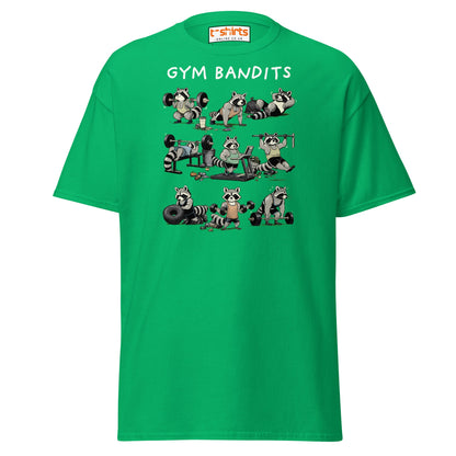 Gym Bandits Raccoon Workout T-Shirt - Irish Green - T-Shirts Online
