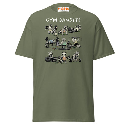Gym Bandits Raccoon Workout T-Shirt - Military Green - T-Shirts Online