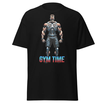Gym Time Cyborg Skeleton T-Shirt | Bodybuilding Workout Tee - Black - T-Shirts Online