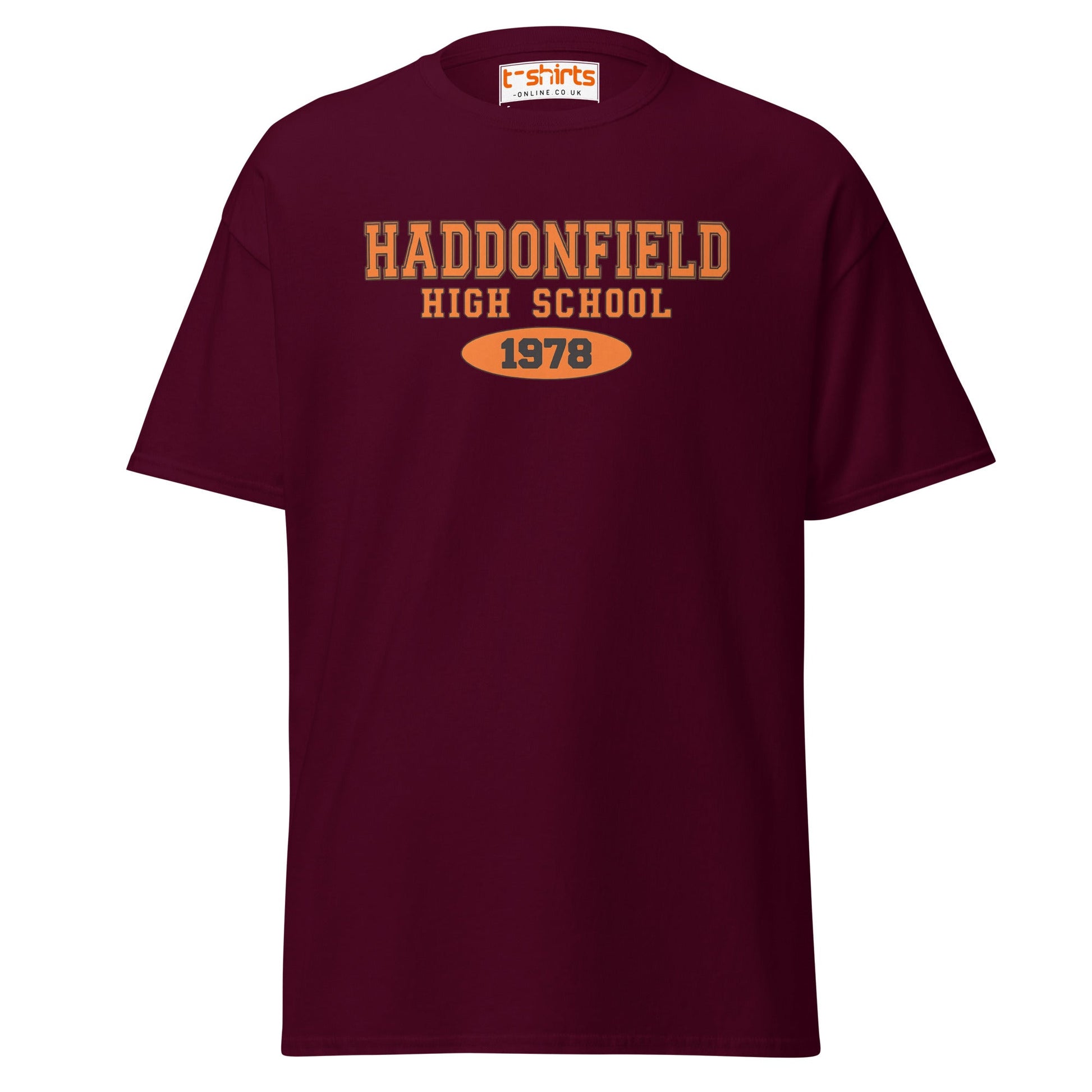 Haddonfield High School 1978 T-Shirt - Maroon - T-Shirts Online