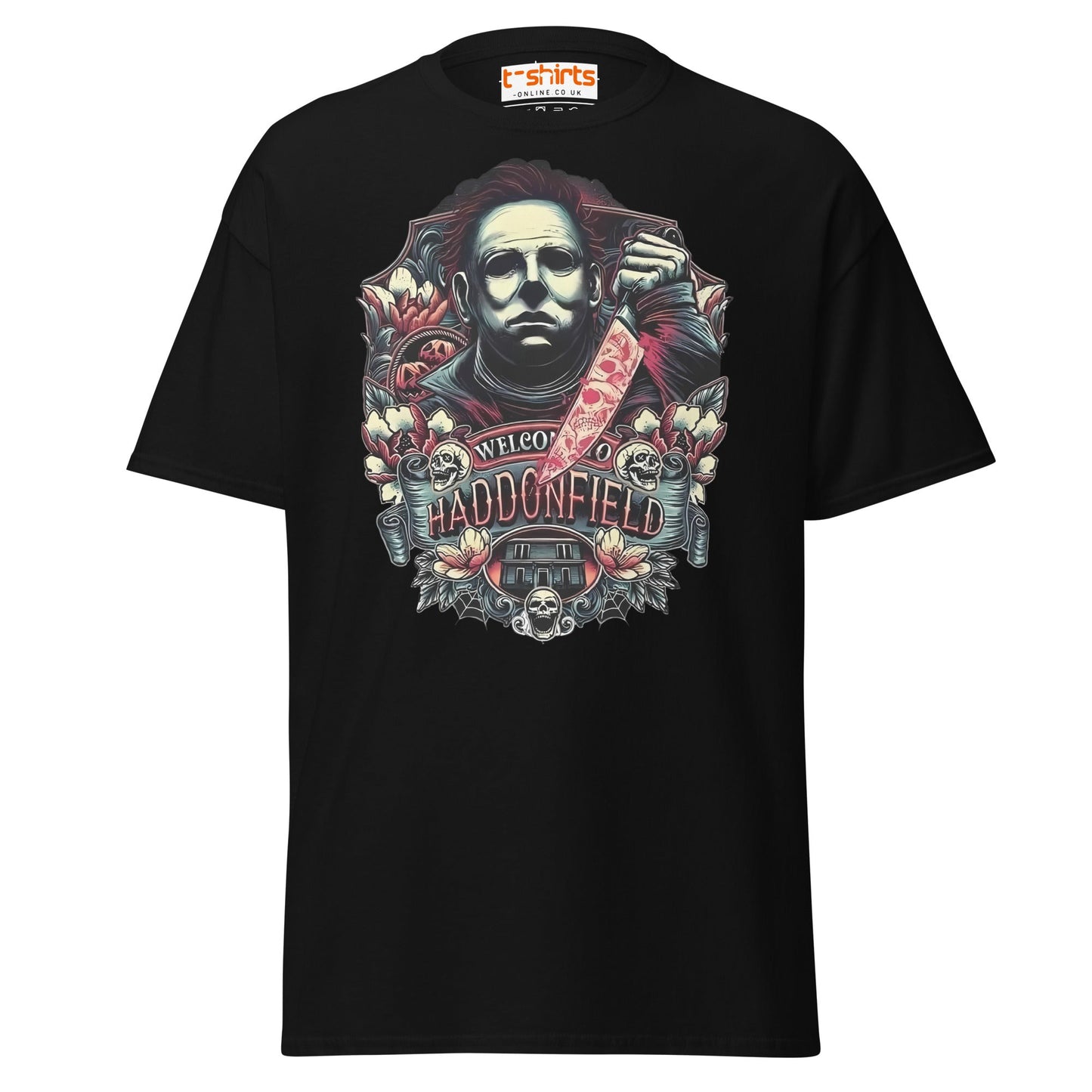 Haddonfield Horror T-Shirt | Creepy Masked Killer Tee - Black - T-Shirts Online