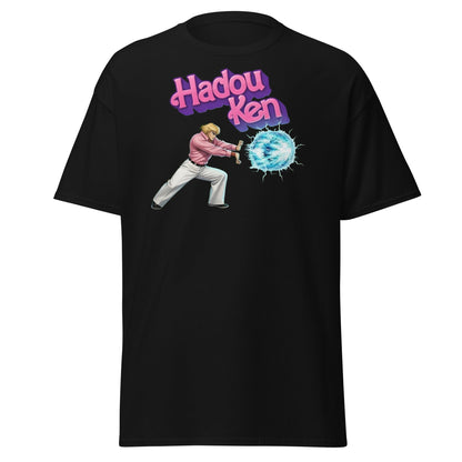 Hadouken Ken Funny Mashup Tee - Retro Gaming T-Shirt - Black - T-Shirts Online