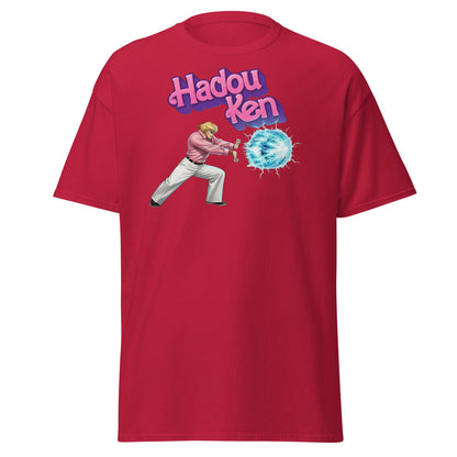 Hadouken Ken Funny Mashup Tee - Retro Gaming T-Shirt - Cardinal - T-Shirts Online