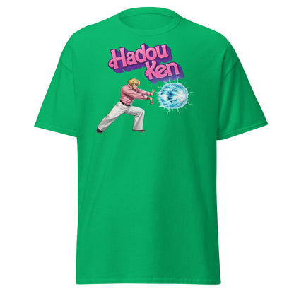 Hadouken Ken Funny Mashup Tee - Retro Gaming T-Shirt - Irish Green - T-Shirts Online