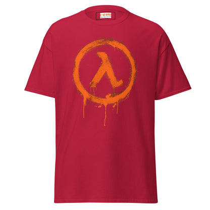 Half Life Retro Gaming T-Shirt | Black Mesa T-Shirt - Cardinal - T-Shirts Online