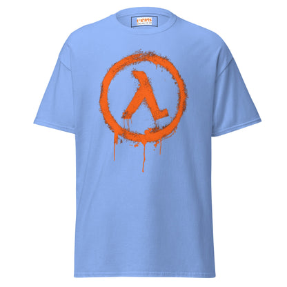 Half Life Retro Gaming T-Shirt | Black Mesa T-Shirt - Carolina Blue - T-Shirts Online