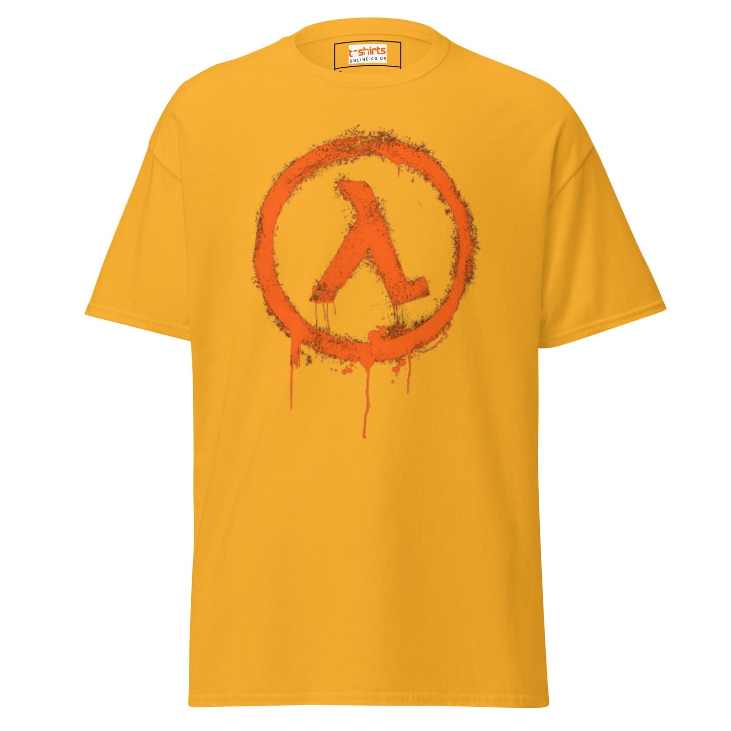 Half Life Retro Gaming T-Shirt | Black Mesa T-Shirt - Gold - T-Shirts Online