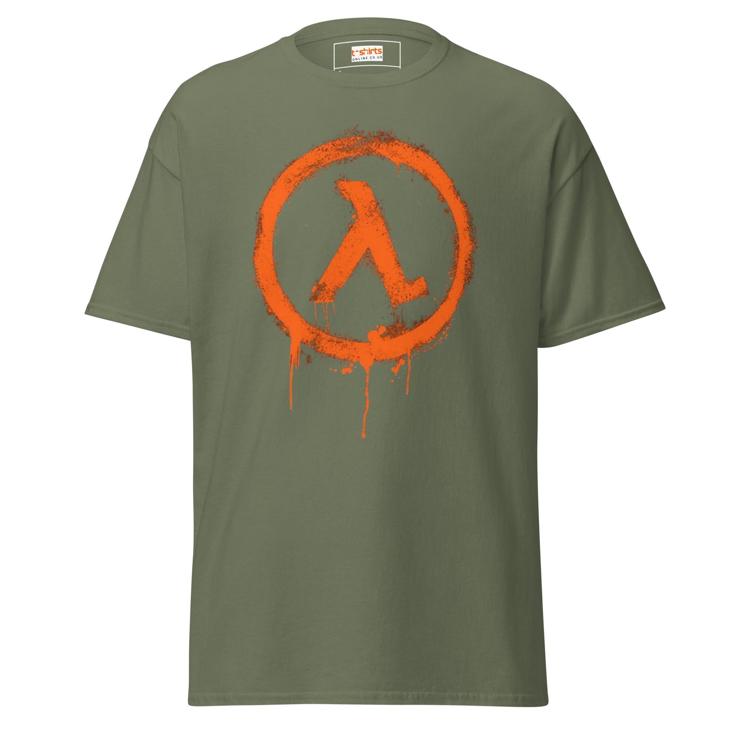 Half Life Retro Gaming T-Shirt | Black Mesa T-Shirt - Military Green - T-Shirts Online