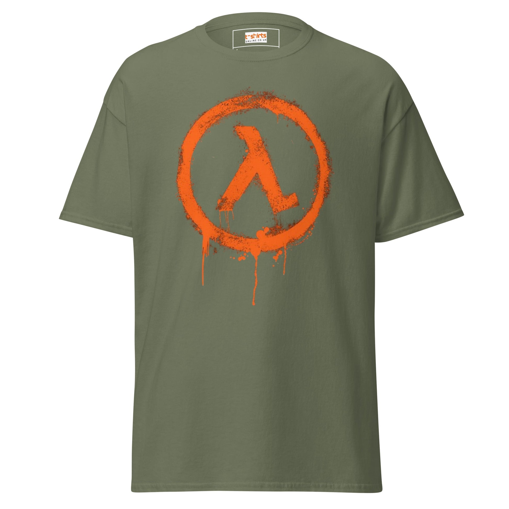 Half Life Retro Gaming T-Shirt | Black Mesa T-Shirt - Military Green - T-Shirts Online