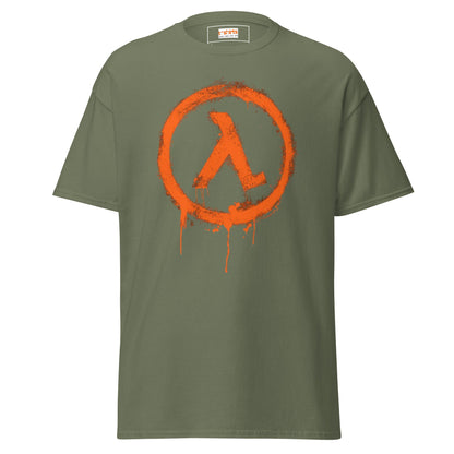 Half Life Retro Gaming T-Shirt | Black Mesa T-Shirt - Military Green - T-Shirts Online