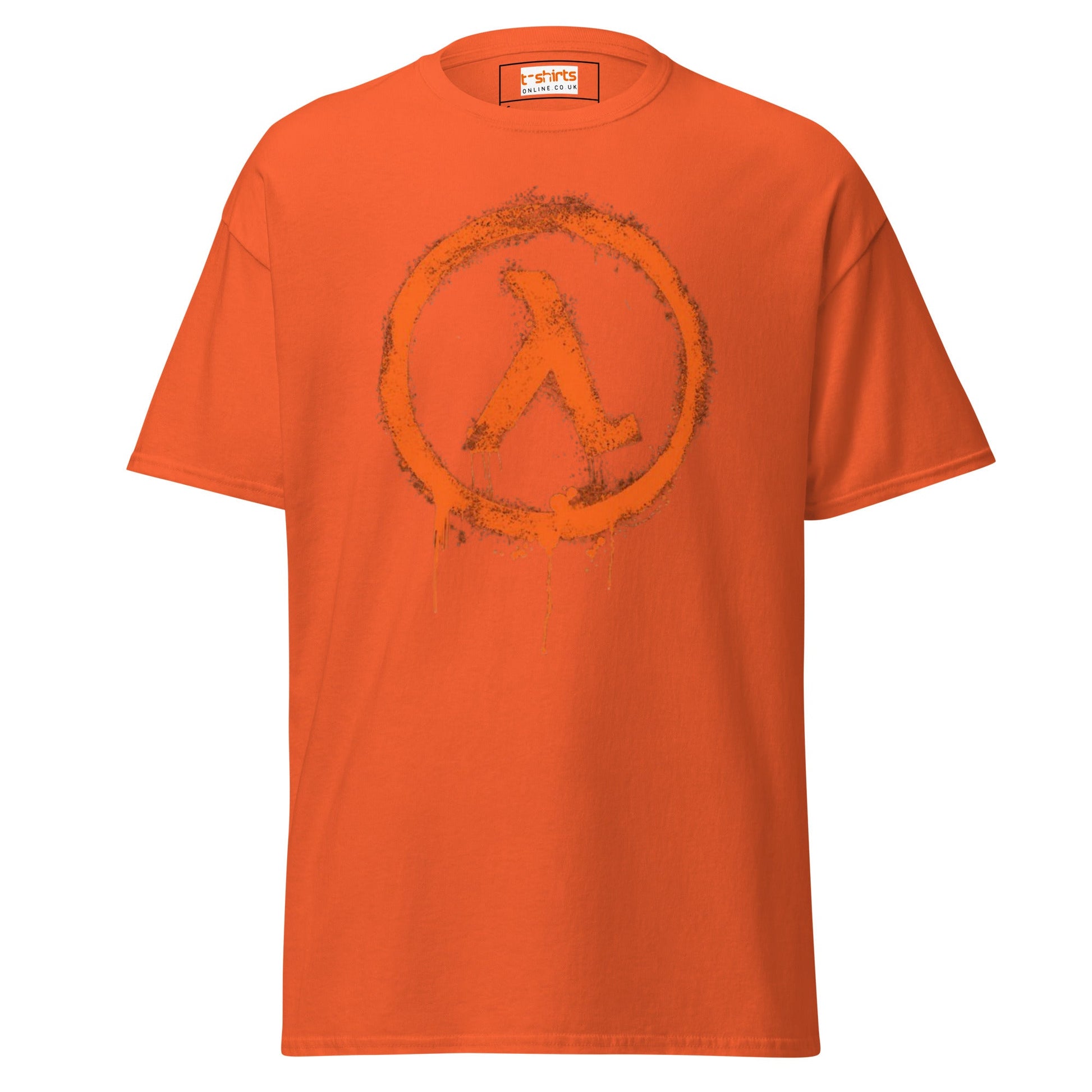 Half Life Retro Gaming T-Shirt | Black Mesa T-Shirt - Orange - T-Shirts Online