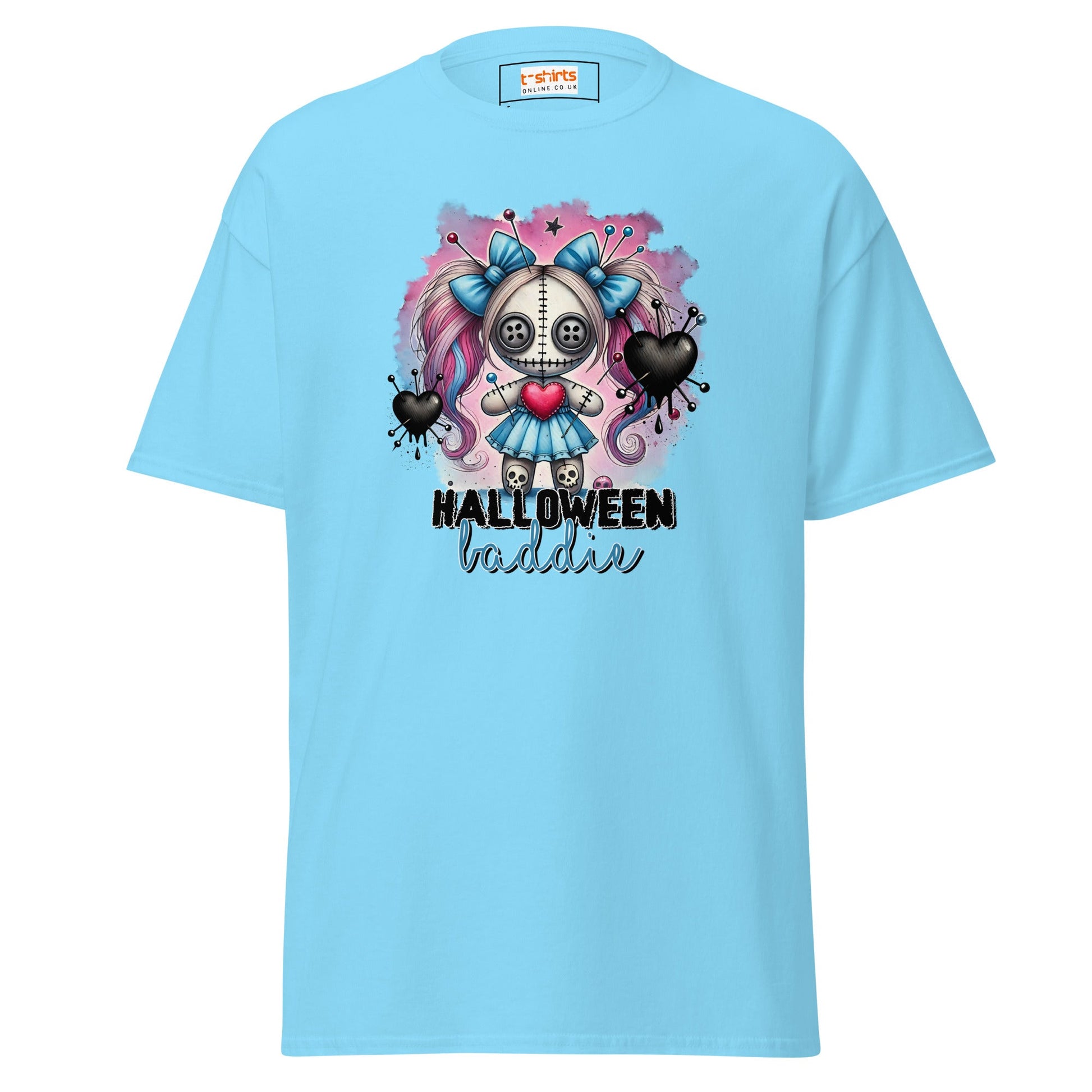 Halloween Baddie | Voodoo Doll T-Shirt - Sky - T-Shirts Online