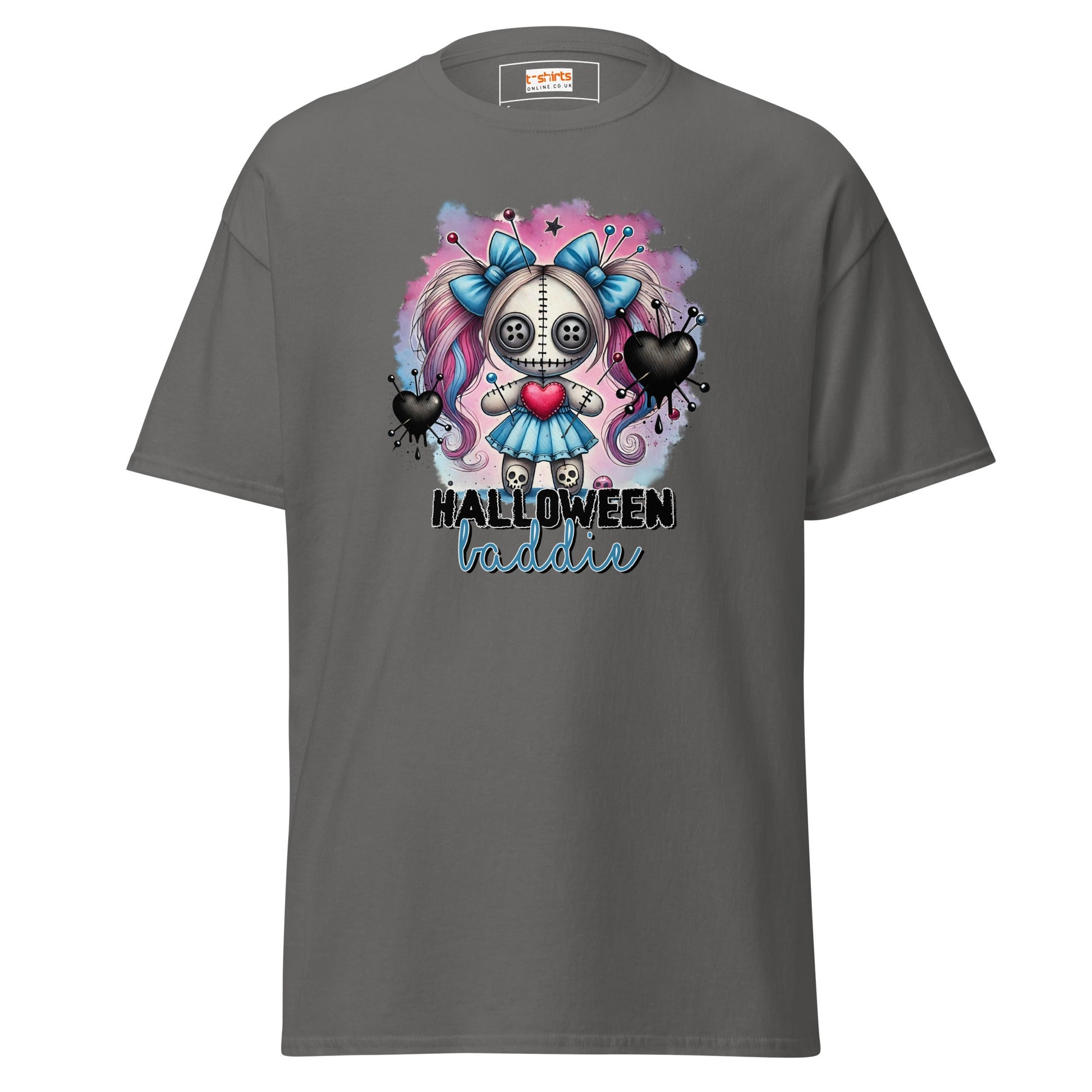 Halloween Baddie | Voodoo Doll T-Shirt - Charcoal - T-Shirts Online