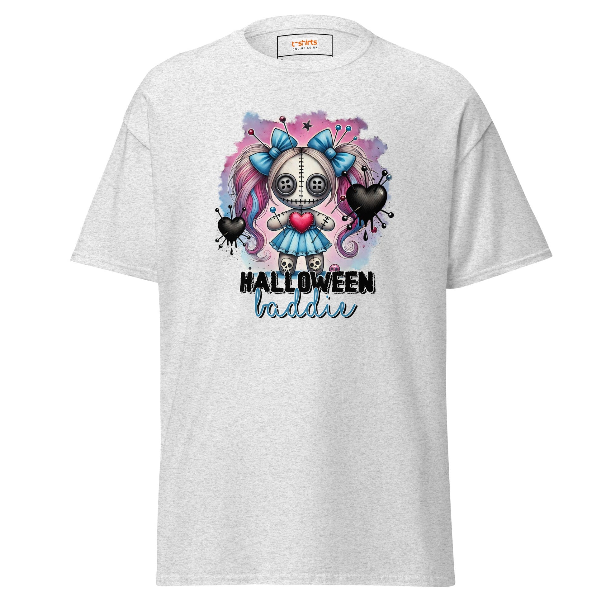 Halloween Baddie | Voodoo Doll T-Shirt - Ash - T-Shirts Online