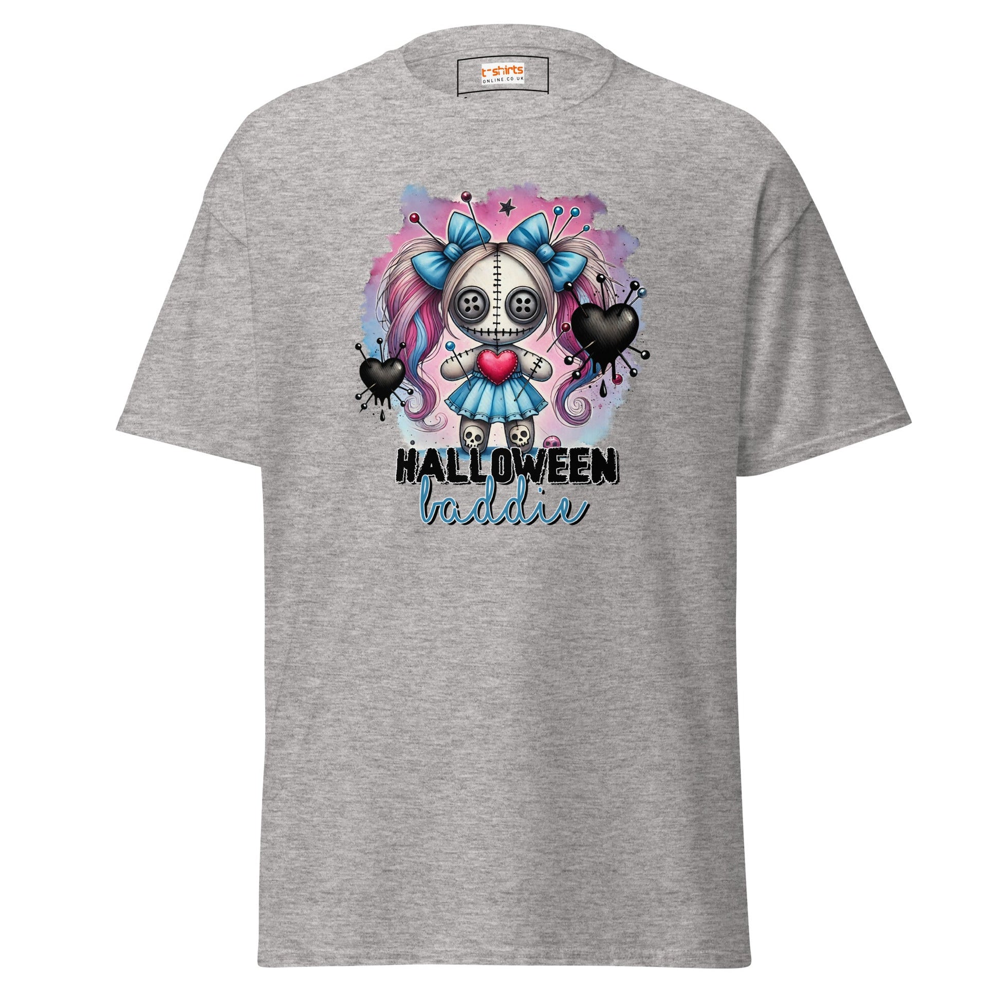 Halloween Baddie | Voodoo Doll T-Shirt - Sport Grey - T-Shirts Online