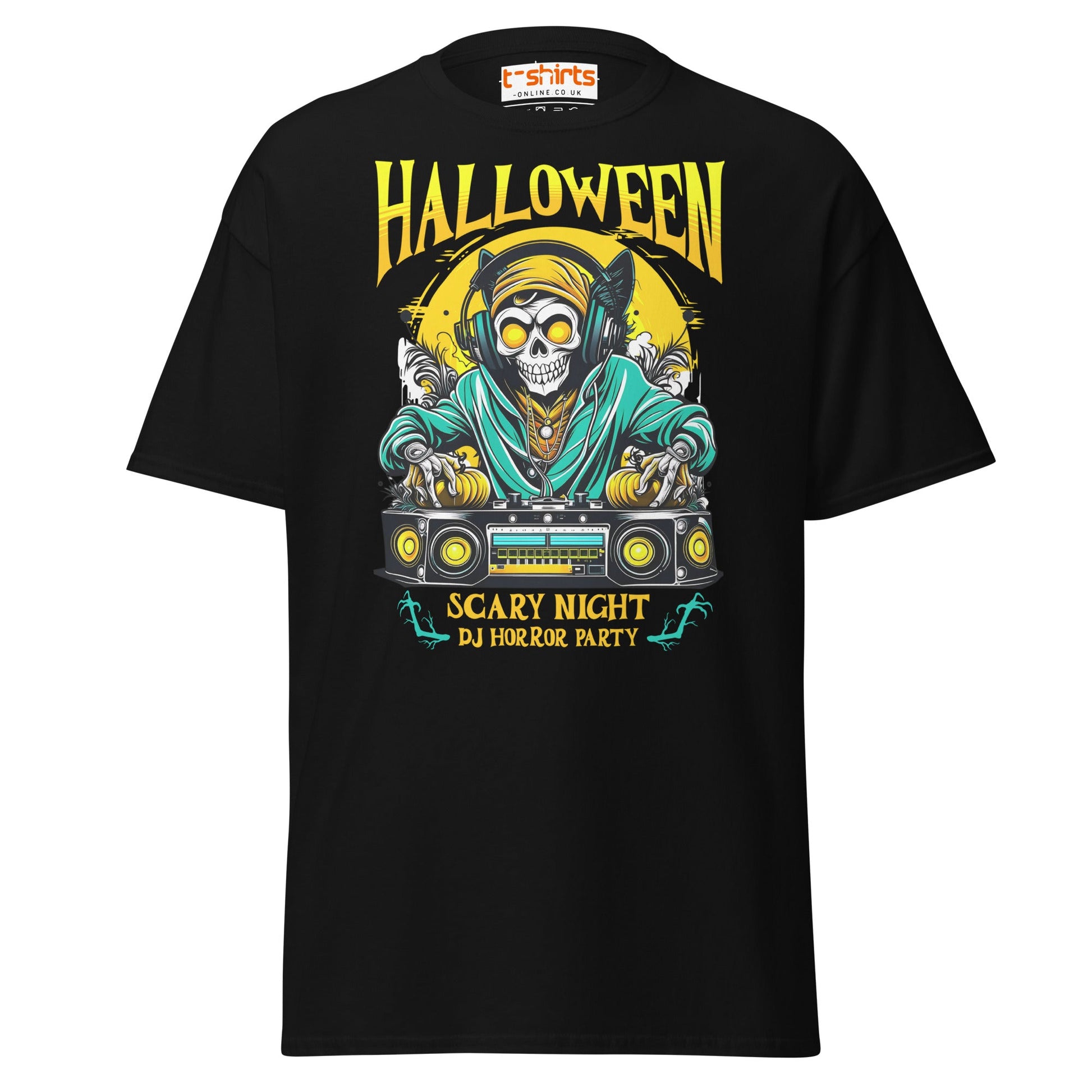 Halloween DJ Scary Night Party T-Shirt - Black - T-Shirts Online