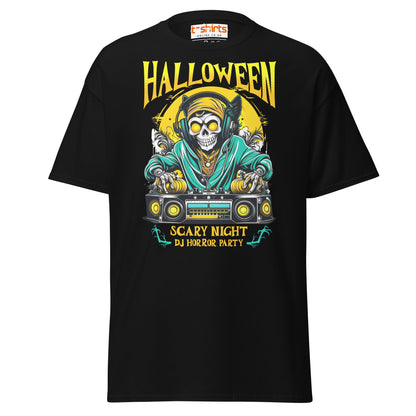 Halloween DJ Scary Night Party T-Shirt - Black - T-Shirts Online