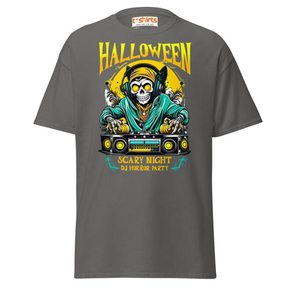 Halloween DJ Scary Night Party T-Shirt - Charcoal - T-Shirts Online