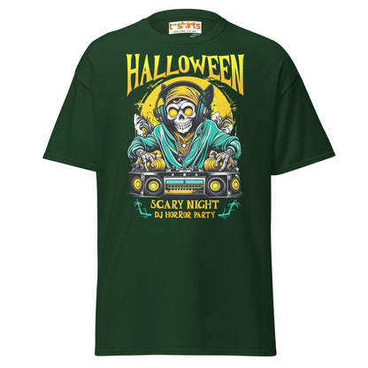 Halloween DJ Scary Night Party T-Shirt - Forest Green - T-Shirts Online