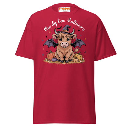 Halloween Highland Cow Witch T-Shirt - Cardinal - T-Shirts Online