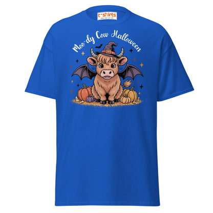 Halloween Highland Cow Witch T-Shirt - Royal - T-Shirts Online