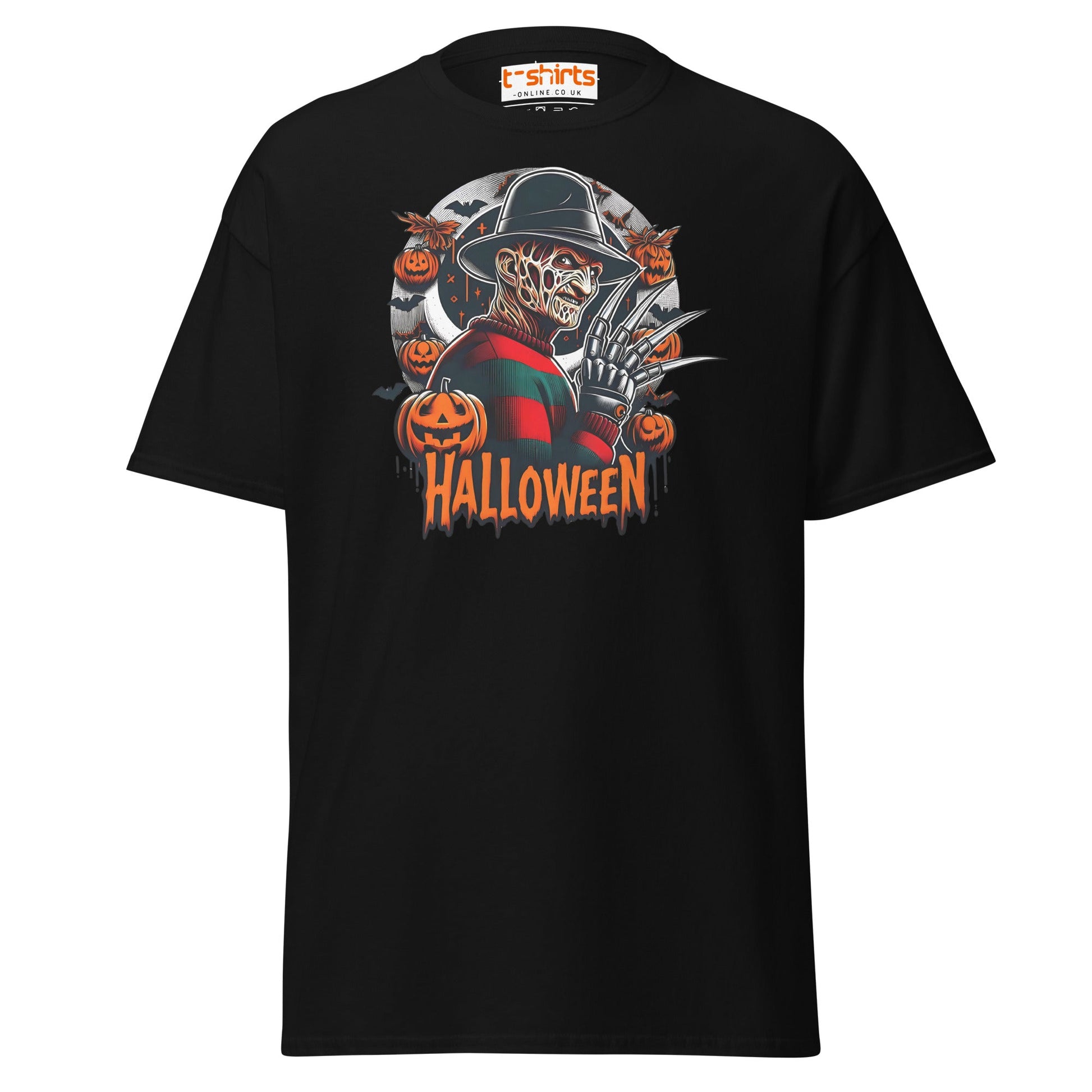 Halloween Horror T-Shirt | Creepy Pumpkin & Claw Tee - Black - T-Shirts Online