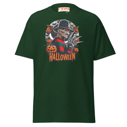 Halloween Horror T-Shirt | Creepy Pumpkin & Claw Tee - Forest Green - T-Shirts Online