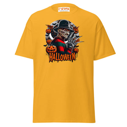 Halloween Horror T-Shirt | Creepy Pumpkin & Claw Tee - Gold - T-Shirts Online