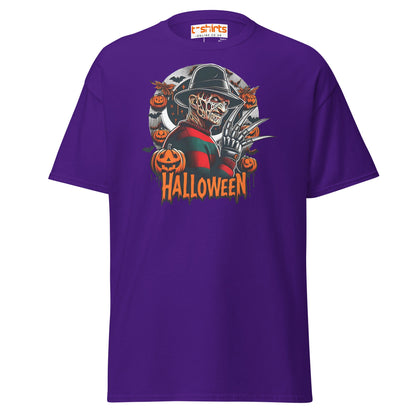 Halloween Horror T-Shirt | Creepy Pumpkin & Claw Tee - Purple - T-Shirts Online