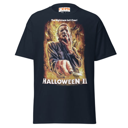 Halloween II T-Shirt | Retro Horror Movie Art Tee - Navy - T-Shirts Online