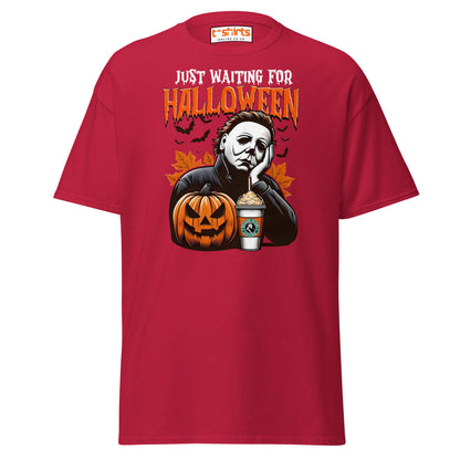 Halloween Michael Myers Coffee T-Shirt - Cardinal - T-Shirts Online