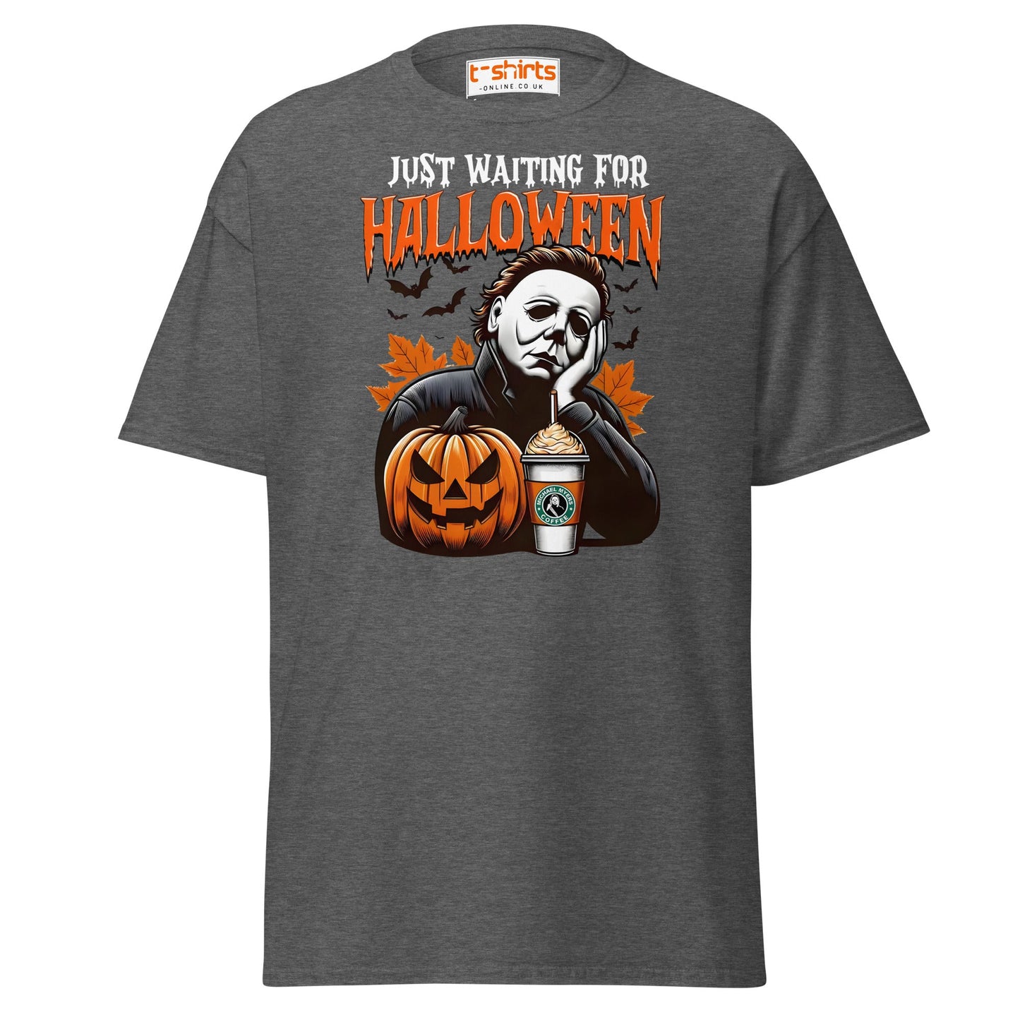 Halloween Michael Myers Coffee T-Shirt - Dark Heather - T-Shirts Online