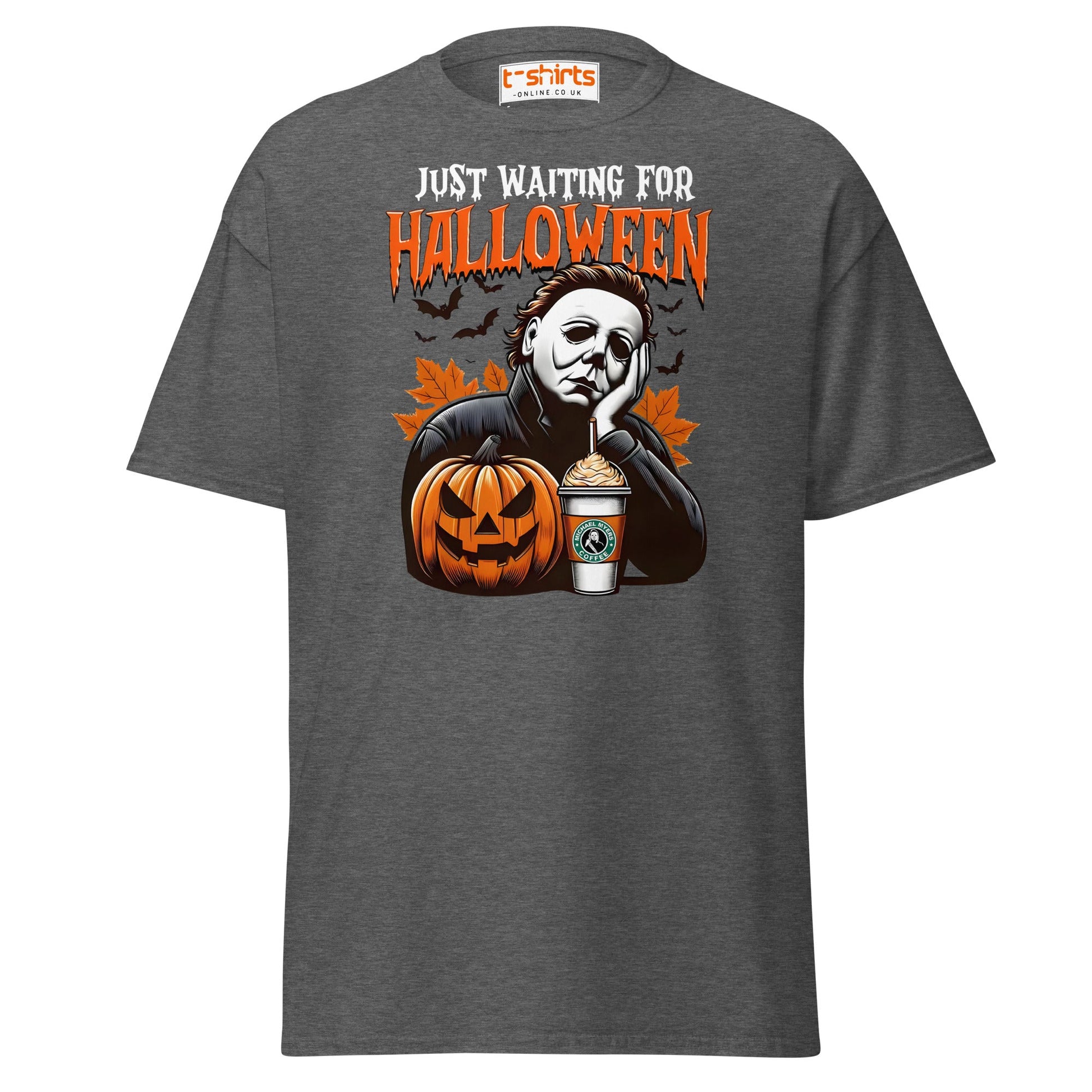 Halloween Michael Myers Coffee T-Shirt - Dark Heather - T-Shirts Online