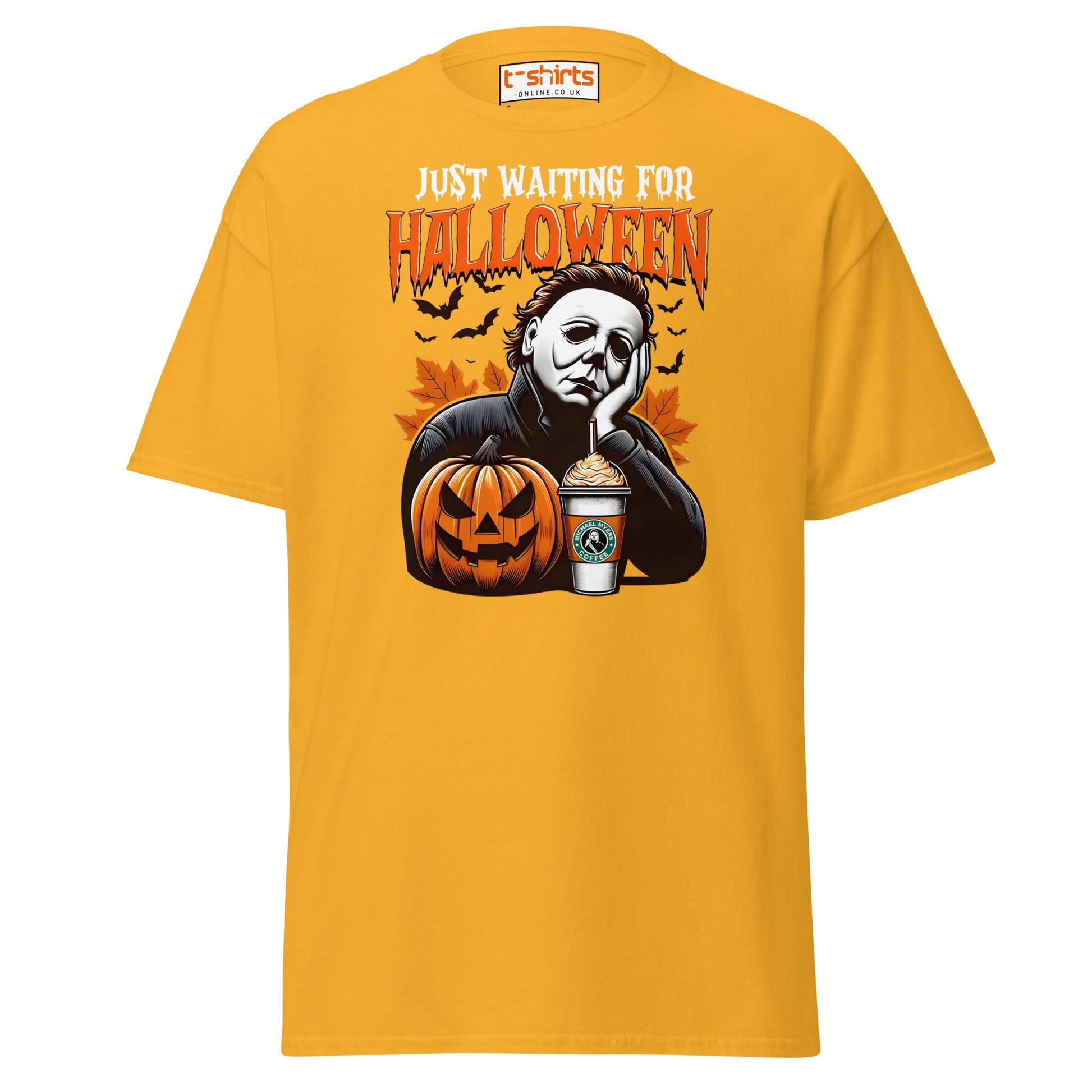 Halloween Michael Myers Coffee T-Shirt - Gold - T-Shirts Online