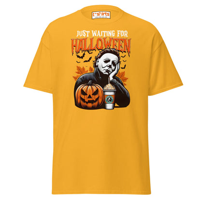 Halloween Michael Myers Coffee T-Shirt - Gold - T-Shirts Online