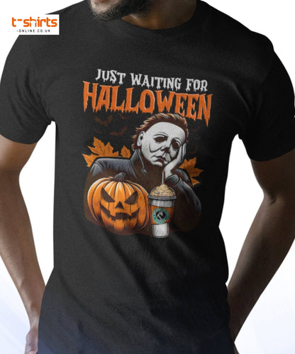 Halloween Michael Myers Coffee T-Shirt - Maroon - T-Shirts Online