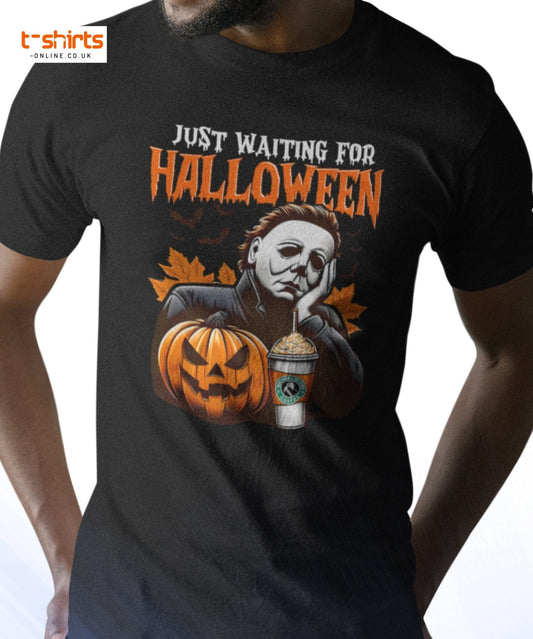 Halloween Michael Myers Coffee T-Shirt - Maroon - T-Shirts Online