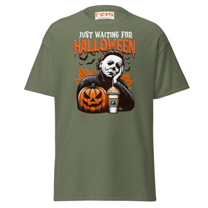 Halloween Michael Myers Coffee T-Shirt - Military Green - T-Shirts Online