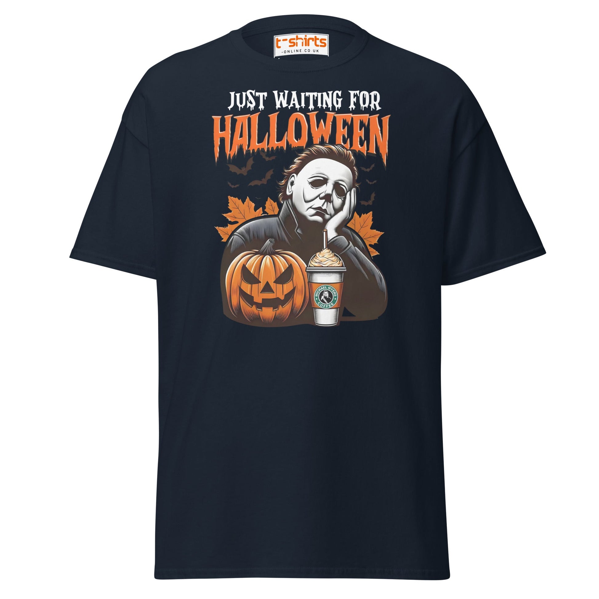 Halloween Michael Myers Coffee T-Shirt - Navy - T-Shirts Online