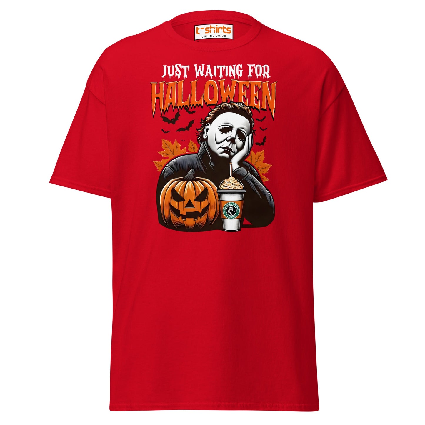 Halloween Michael Myers Coffee T-Shirt - Red - T-Shirts Online