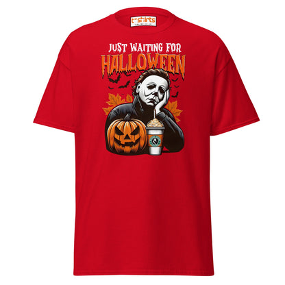 Halloween Michael Myers Coffee T-Shirt - Red - T-Shirts Online