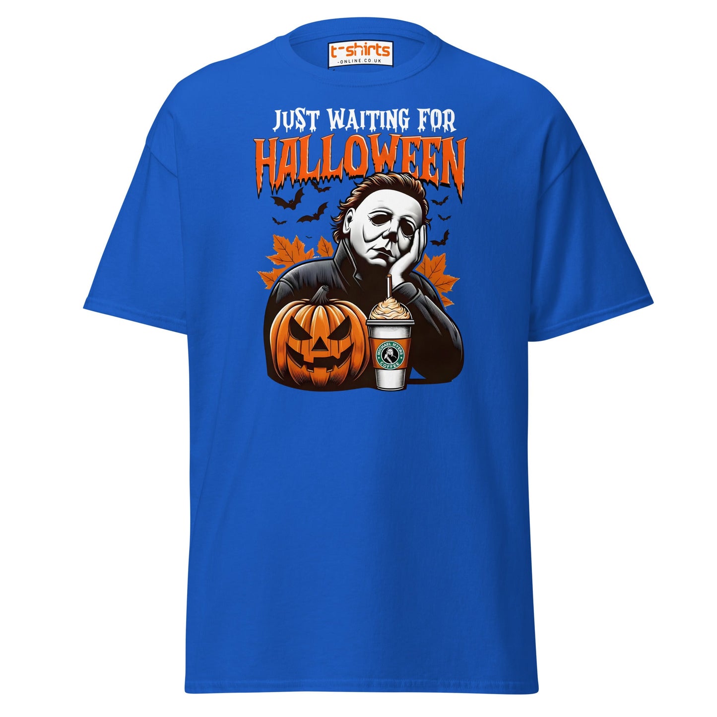 Halloween Michael Myers Coffee T-Shirt - Royal - T-Shirts Online